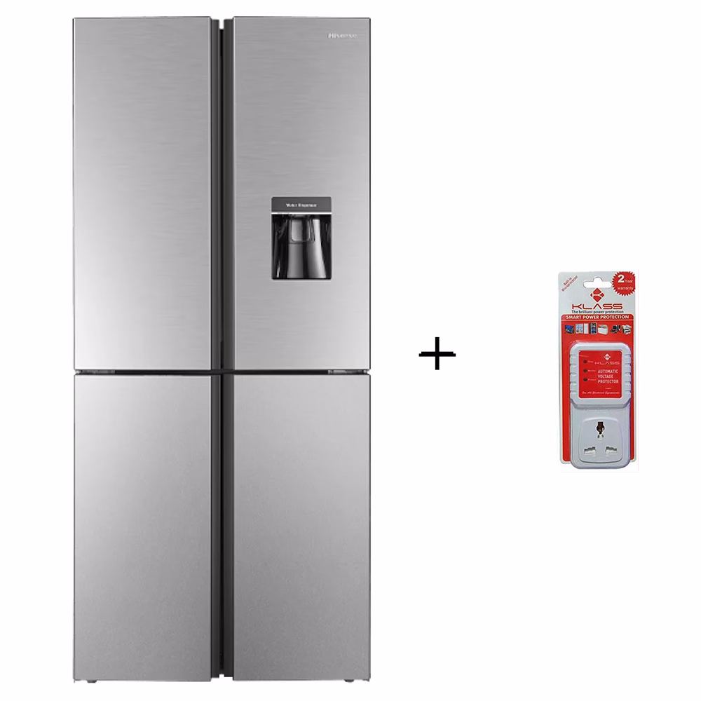 Hisense 610 - Litres Multi- Door Refrigerator RQ-61WC4SB, With Water Dispenser, Total No Frost Fridge - Silver (3YRs WRTY)