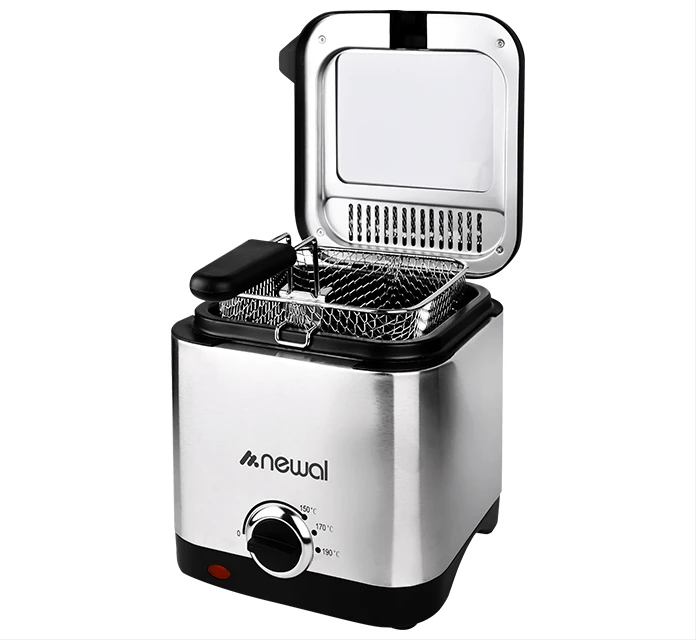 Newal 3L Stainless Steel Single Deep Fryer NWL-5057 - Silver/Black