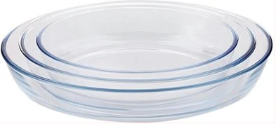 Pyrex 3 Piece Round Glass Bakeware Set-Colorless