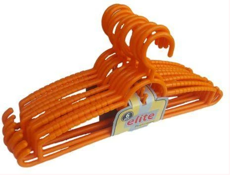 Elite Pack Of 12 Plastic Hangers, Orange