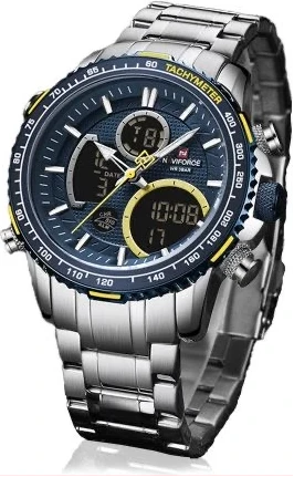 Naviforce Waterproof Mens Watch - Silver