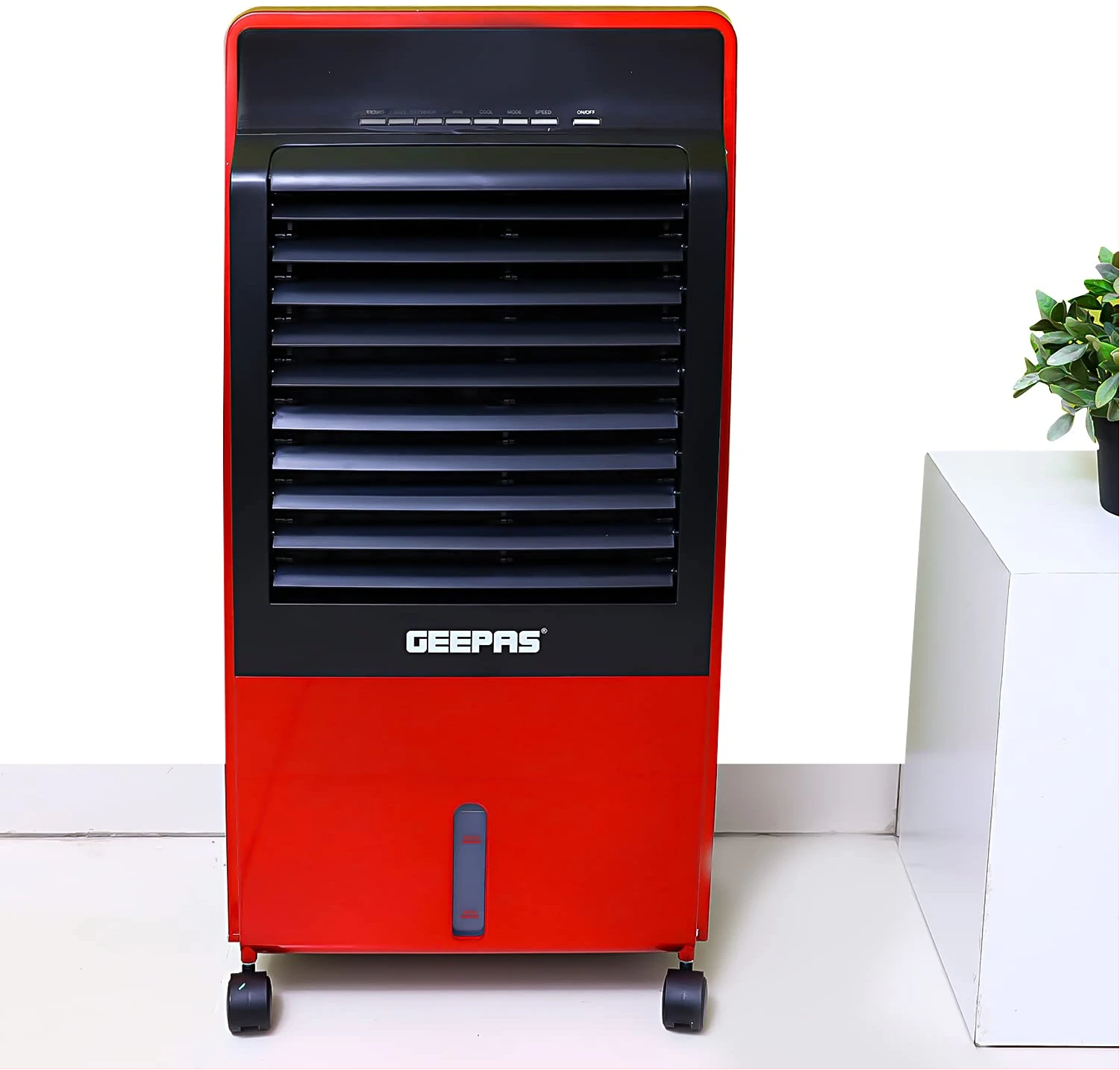 Geepas Air Cooler With Remote Control 65W GAC9433 - Red