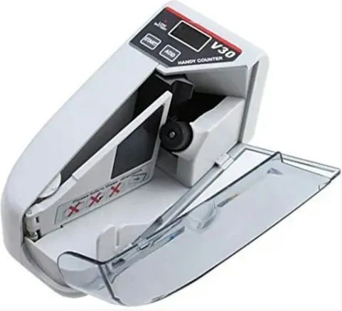Portable V30 Mini Money Counting Machine Handy Counter - White