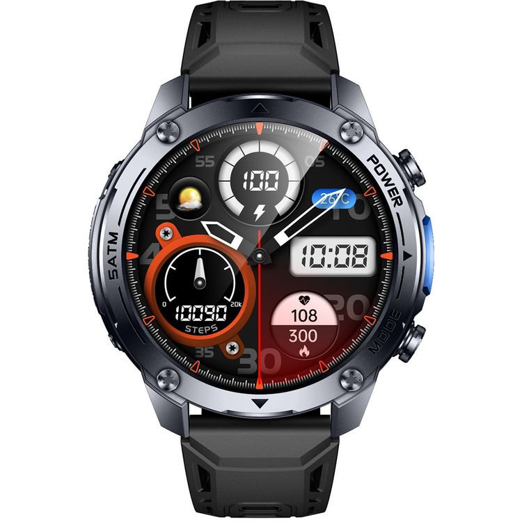 GREEN LION Vision GPS Smart Watch 1.43 inch AMOLED Display/ Working Time: 5 Days/ Built-in GPS / Smartwatch with Health Activity Tracking- Black