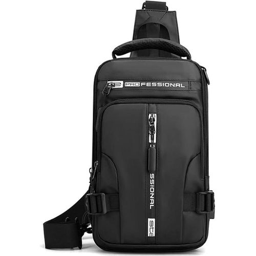 Cross-Border Exclusively for New Men's Multi-Functional Chest Bag Fashion Casual Shoulder m Enger Bag Waterproof Sling Bag Shoulder Crossbody Backpack with Adjustable Strap Waterproof Chest Bag with U