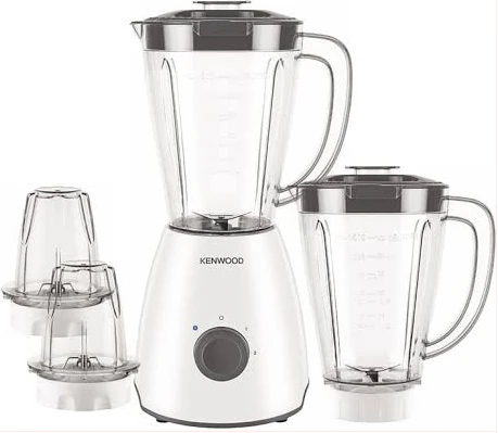 Kenwood Blender 400W Smoothie Blender Cum Smoothie Maker 2L with Grinder Mill, Chopper Mill, Ice Crush Function BLP10GO White