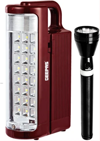 Geepas GE51029 Rechargeable LED Lantern & 1Pc Torch