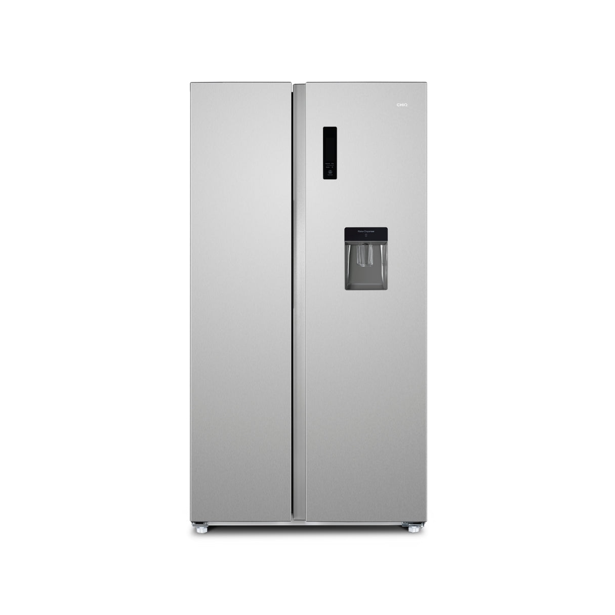 CHiQ 800L Side-By-Side Fridge CSS8000NPIK3, Inverter and No Frost Technology, Water Dispenser, LED Display (Silver) (3YRs WRTY)