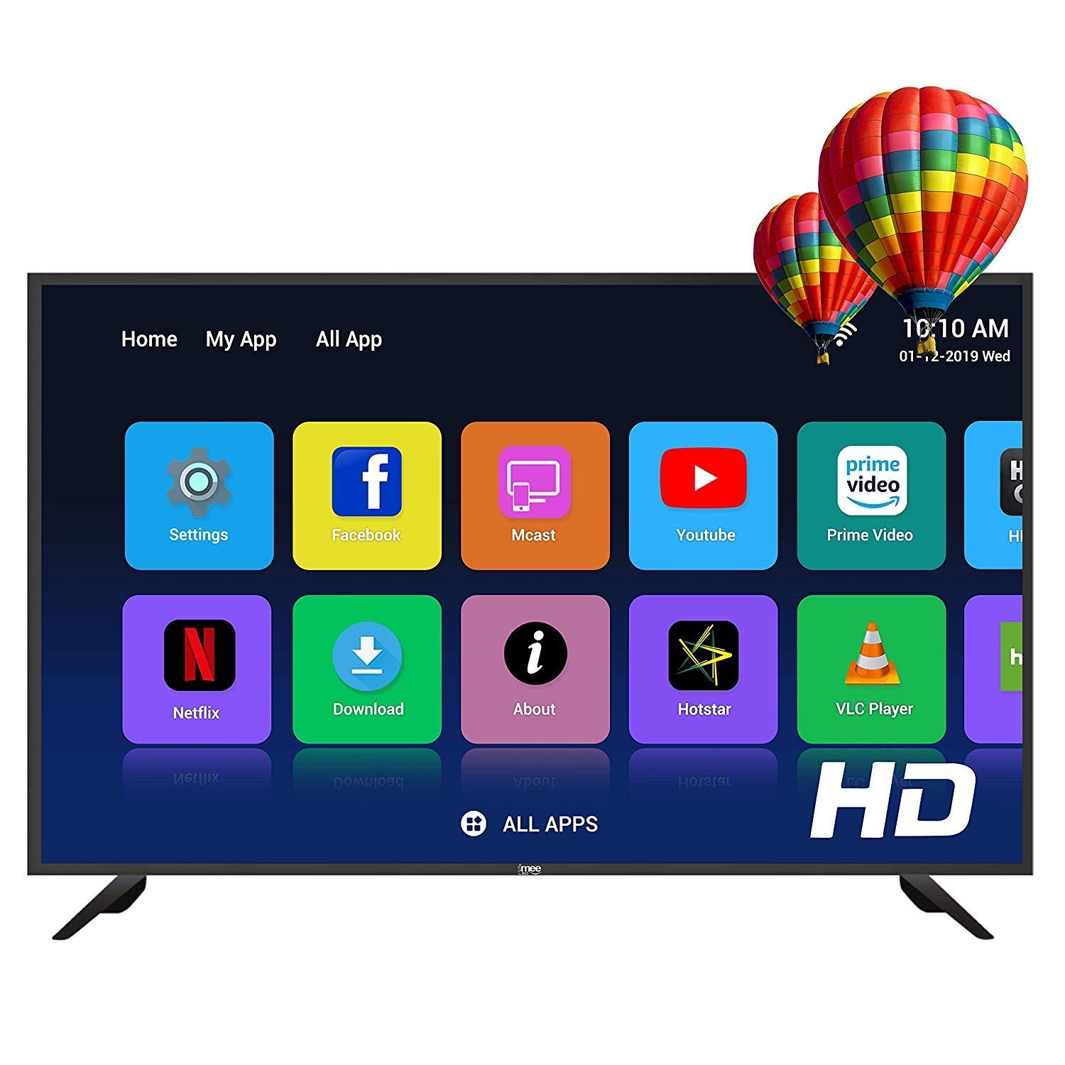Smart Plus 32- Inch HD Smart Android TV 32SMTKF11; Bluetooth, HDMI, USB, Netflix, Youtube, Prime Video , 2 Remote Controls, Inbuilt Free To Air Decoder - Black