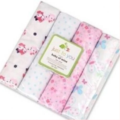 4Pcs/Cotton New Born Baby Receiving Bedsheets