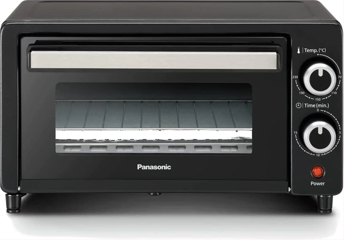 Panasonic 9L Double Glazed Glass Toaster Oven With Upper & Lower Heaters, Toaster Oven For Baking & Toasting With 70°–230°C Temperature Control (Model Nt-H900)