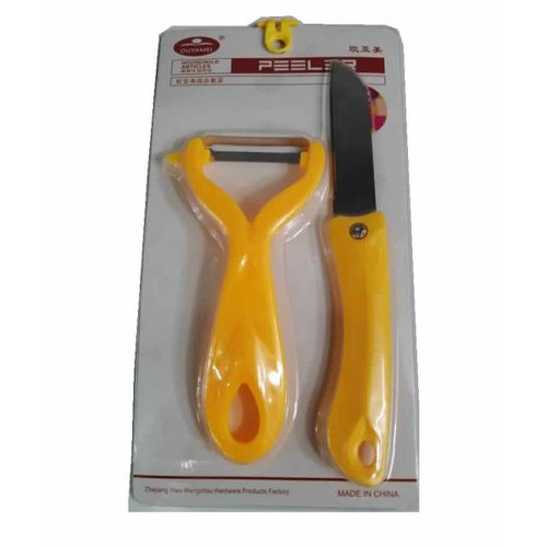 Fruit Knife, Vegetable, Potato Peeler in Orange - Cutlery Set