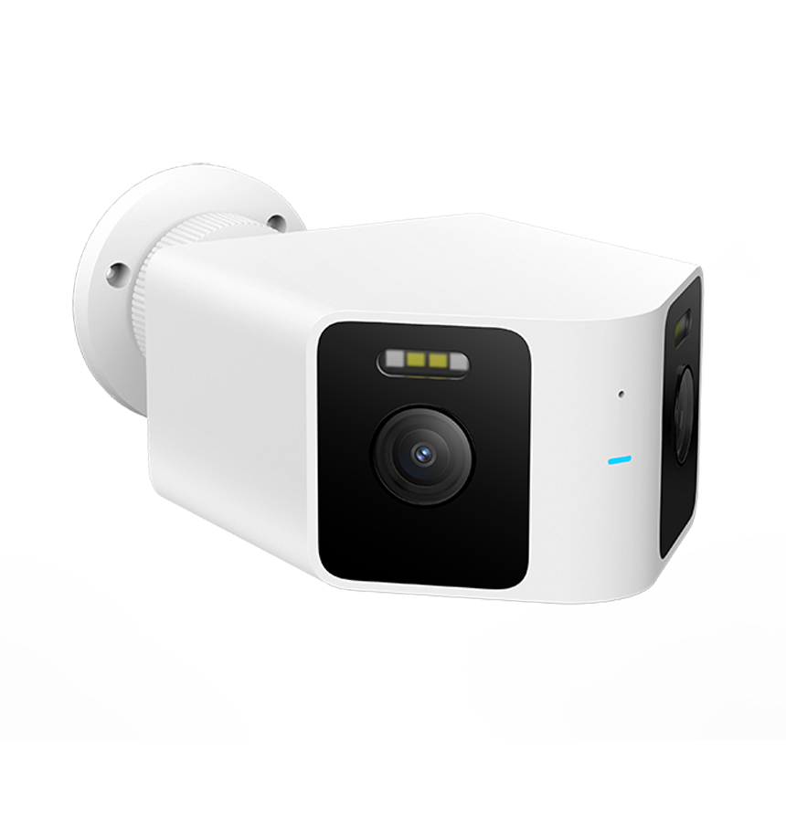 Xiaomi CW100 Dual Outdoor Camera, Dual-view AI detection, Person detection, Virtual fence, Vehicle detection, Someone approaches vehicle, IP66 Water And Dust Resistant - White