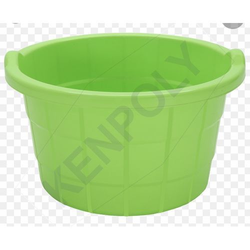 60L Round Plastic Wash Basin -Green , Blue