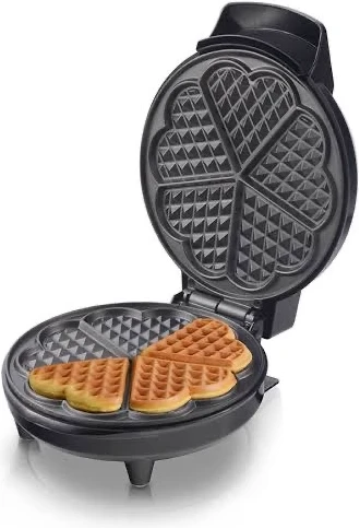 Waffle Maker NL-WM-1554-BK With Mini Heart-Shaped Waffles, Saachi, Black