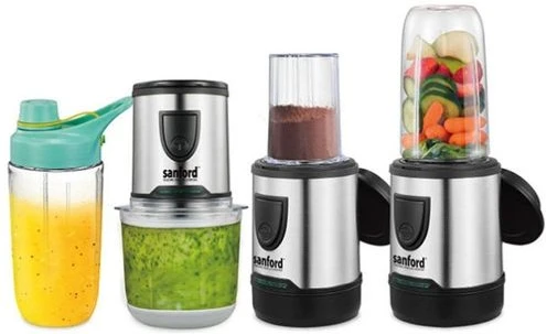Sanford 5 In1Food Processor Chopper Mixer Coffee Grinder Blender Ice Crusher- Clear.