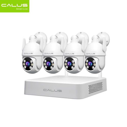 NVS11-4 Calus 4 Channels 24/7 Recording WiFi Security Surveillance Camera System With High Resolution Domes And 500GB Hard Drive