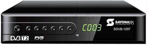 Sayona SDVB-1207 Free To Air Digital Decoder for Kampala Area - Black