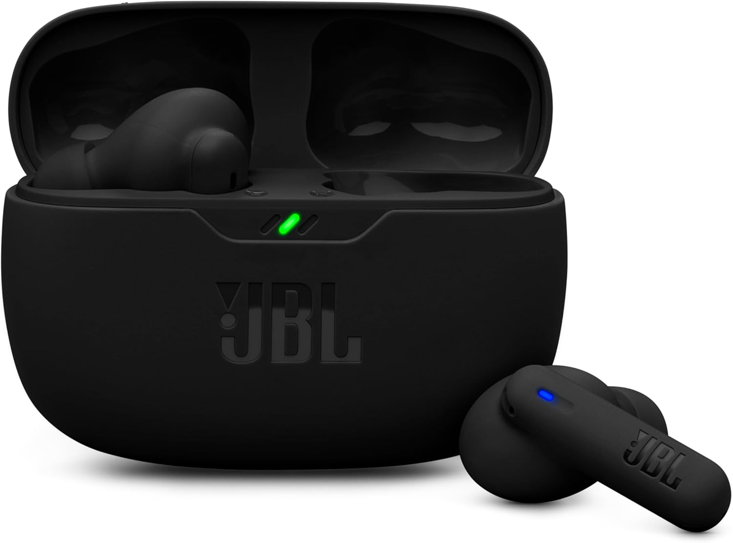 JBL Wave Beam 2, Wireless Noise Cancelling Bluetooth Earbuds with 40h Playtime, JBL Pure Bass Sound, Smart Ambient Technology and Multi-Point Connection, Closed-Back Stick Design, Black