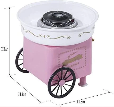 Mini Electric Floss Cotton Candy Maker Cart Sugar Yarn Machine- Multi-colour.