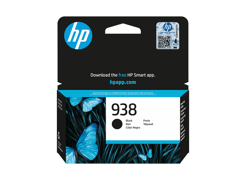 HP 938  black, magenta, yellow and cyanOriginal Ink Cartridge (4S6X8PE)