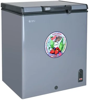 SPJ 210-Litre Chest Freezer CFSVT-210C026, Single Door Deep Freezer - Silver