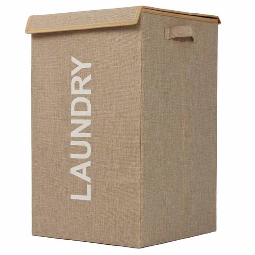 Laundry Bag Foldable Basket Large Laundry Basket Hamper Sorter Oxford Cloth Dirty Clothes Dustproof Bag with Lid and Handle- Multicolor