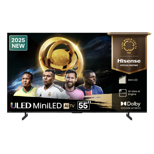Hisense 55 Inch, Mini-LED ULED UHD 4K Smart VIDAA TV, U6 Pro Series, 55U6Q Pro (3YRs WRTY),ULED Mini-LED, QLED Colour, Hi-View Engine, Dolby Vision Atmos, Built-in Subwoofer, Game Bar Plus 120Hz (60Hz