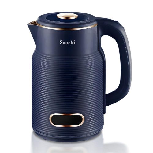 Saachi 1.8L Sleek Electric Kettle Double Wall NL-KT-7774 With Boil Dry Protection & Auto-Shut Off ? Blue (1YRS WRNTY)