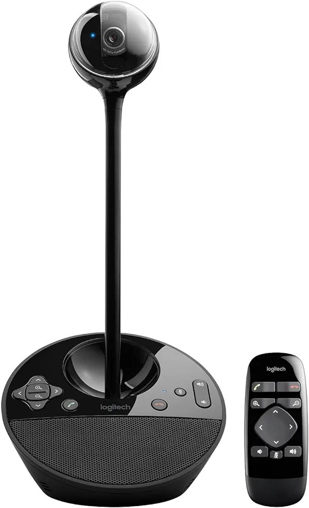 Logitech BCC950 Desktop Video Conferencing Solution, Full HD 1080p B23 Video Calling, Hi-Definition Webcam, Speakerphone with Noise-Reducing Mic, For Skype, WebEx, Zoom PC/Mac/Laptop/Macbook - Black