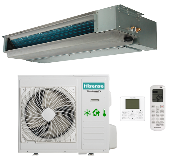 Hisense 24000 BTU Ductable AC R410A Single Phase AUD-24HX4SNL1, Inverter Air Conditioner (3YR WRTY)