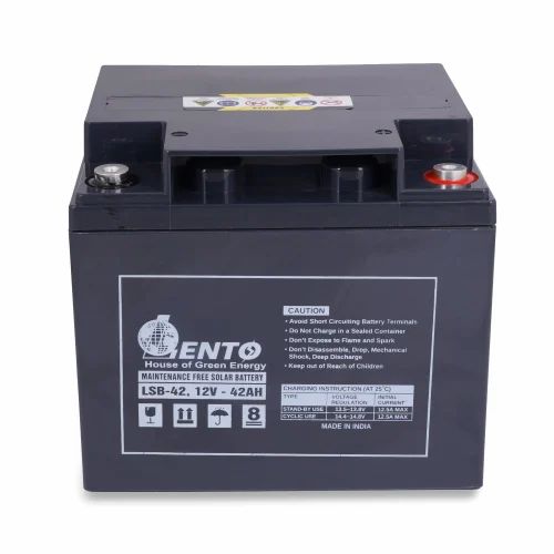 Lento 42AH 12V Solar Battery Sealed Maintenance-free Battery, Made in India
