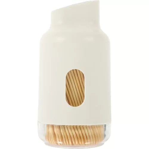 1pc Wooden Toothpicks Tabletop Toothpick Holder Daily Toothpick Dispenser Home Supplies Desktop Toothpick Dispenser Reusable Toothpick Holder Daily Toothpick Container - Multicolor