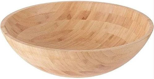 Bamboo 28Cm Bamboo Fruit Salad Serving Bowl Dish - Brown