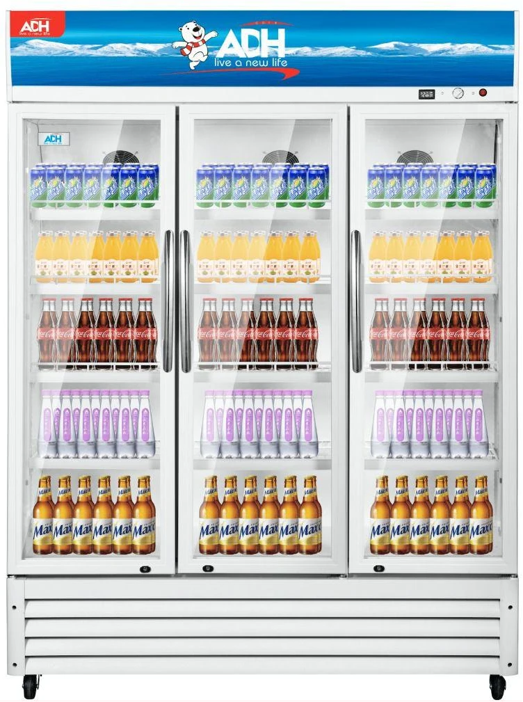 ADH 1035 - Litres Display Fridge, SC-85HB35 Triple Glass Door Display Chiller Refrigerator - White