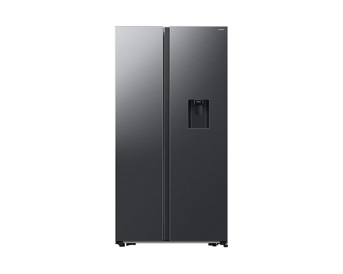 Samsung 560L Side by Side Fridge RS57DG4100B4, Non-Plumbed Water Dispenser, Total No Frost, AI Energy Mode, Digital Inverter Compressor - Gentle Black Matt