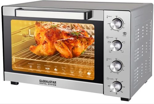 Global Star Microwave Oven With Rotisserie, 45 Litre - GS4500 Silver