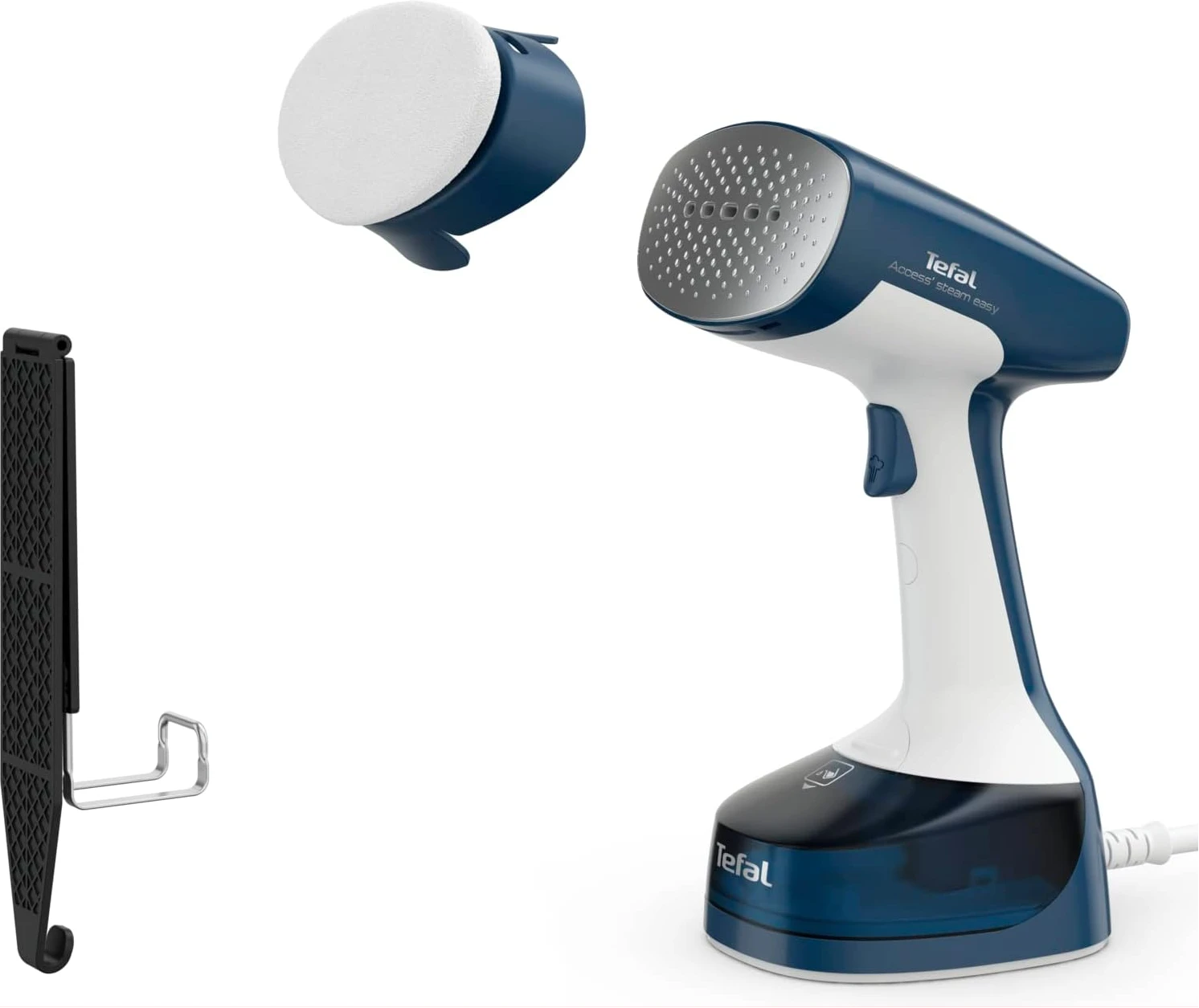 Tefal Access Steam Easy Handheld Garment Steamer, 1400 W, Steam Output Up to 25 g/Min., Rapid 15-Second Heat-Up, Sanitizing, Light, Door Hook, DT7130G0