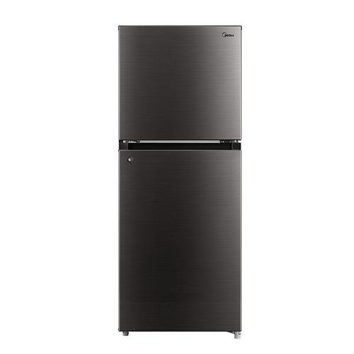 Midea 187L Fridge, (Net 127L) Double Door Top Mount Freezer Defrost Refrigerator MDRT187 - Black
