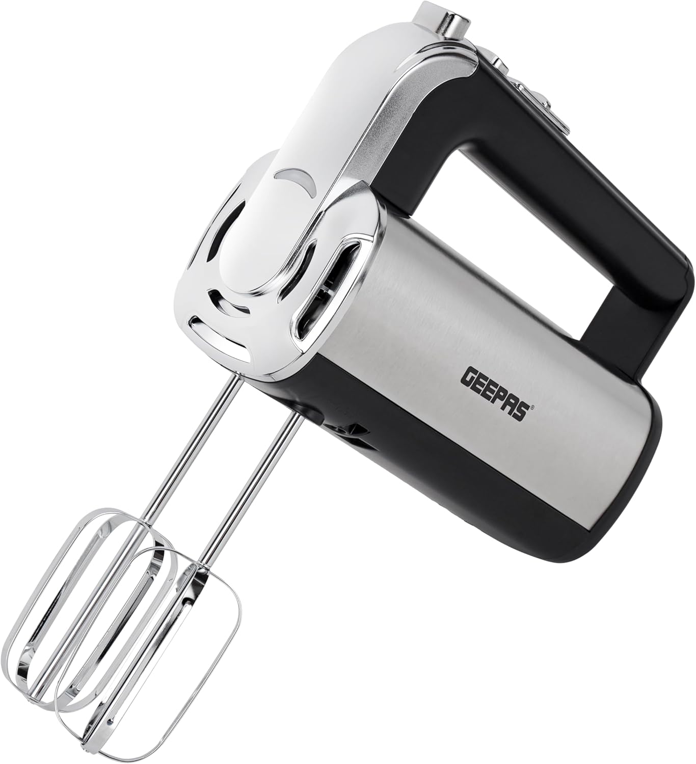 Geepas GHM2001 160W Hand Mixer - Professional Electric Handheld Mixer for Baking - 5 Speed Function, Includes Stainless Steel Beaters & Dough Hooks, Eject Button