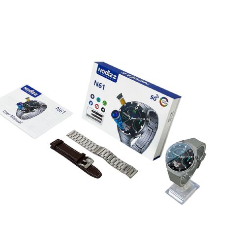 NODIZZ Super Amoled N61 high Definition Large Screen Waterproof 5G Digital Front Camera Sim Water Droplet Screen Video Call Instagram Android Smart Watch