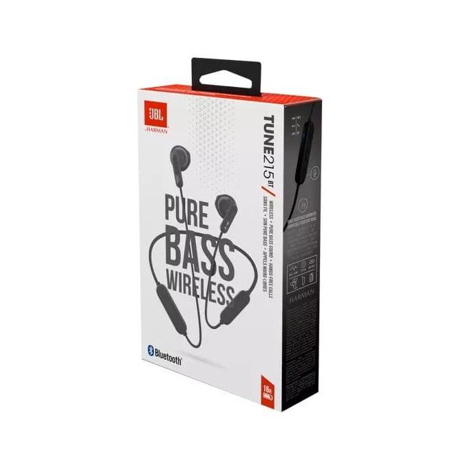 Jbl Tune 215BT, 16 Hrs Playtime with Quick Charge, in Ear Bluetooth Wireless Earphones with Mic, 12.5mm Premium Earbuds with Pure Bass, BT 5.0, Dual Pairing, Type C & Voice Assistant Support (Black)