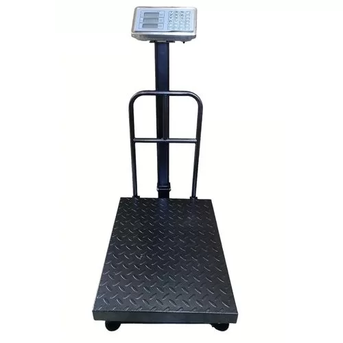 300kg Electronic Rechargeable Digital Platform Weighing Scale With Guards - Black