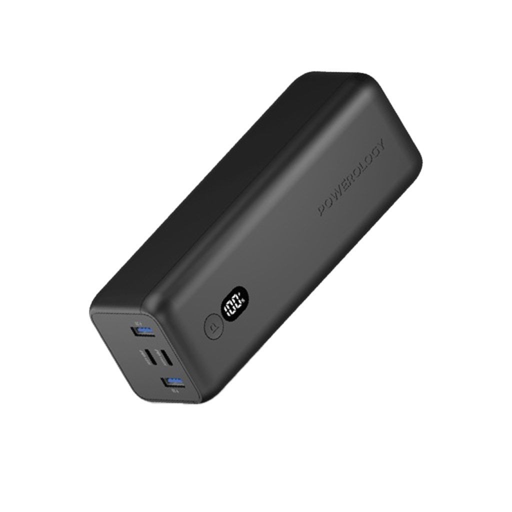 Onyx Dual USB-C Power Bank 30000mAh PD 100W / Multi-Device Charging / Built-In Safeguard / Laptop Charger / Super Compact - Black