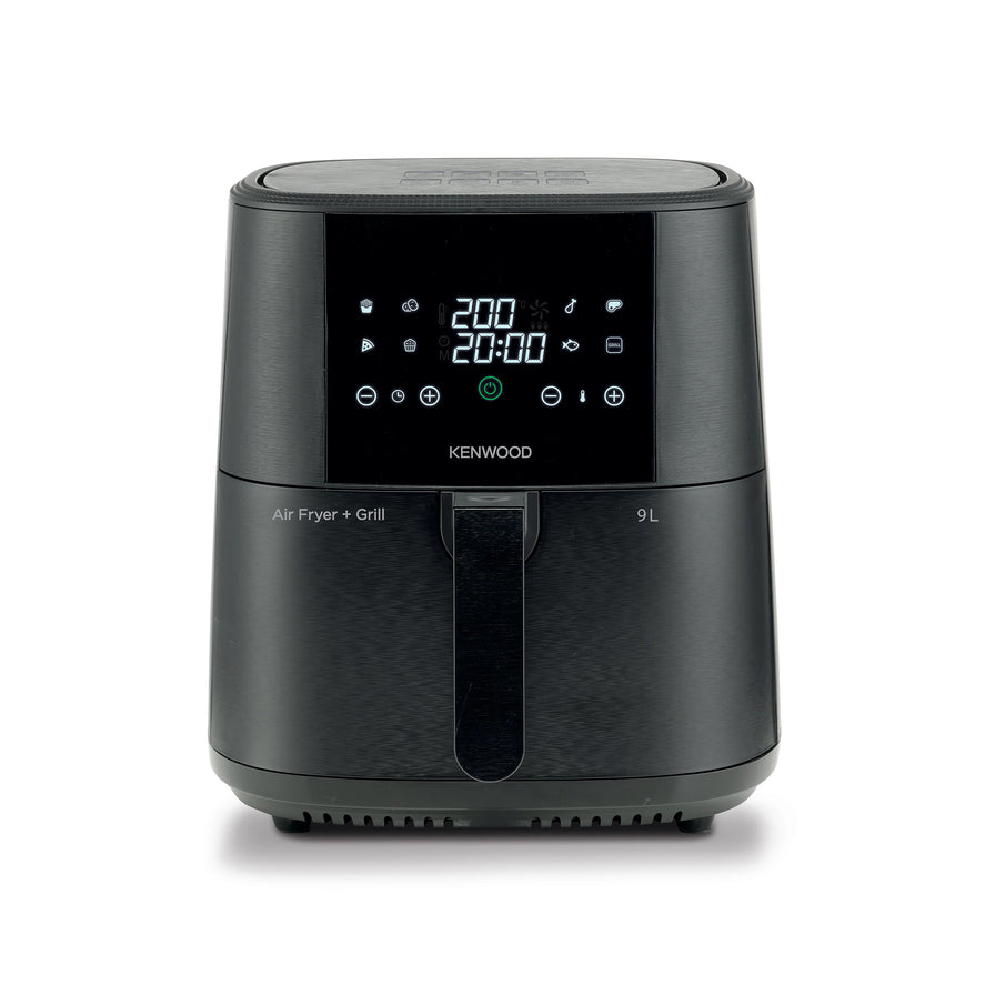 Kenwood - 9L Air Fryer with Grill Function, 1500W, 8 preset programs, Touch Screen Digital Display - HFP92.000BK