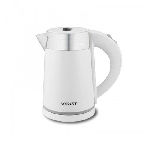 Sokany Electric Water Kettle 1L Fast Heating Stainless Steel Water Boiler - White