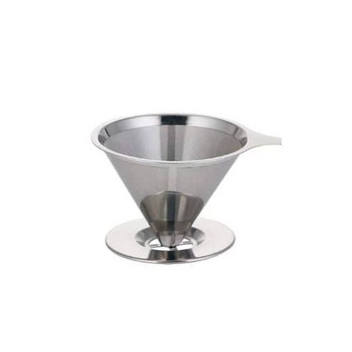Stainless Steel Coffee Filter Pour Over Funnel Brew Drip Tea Metal Mesh Basket Tool Reusable Kitchen Coffee ware (12cm)