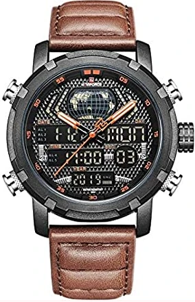 Naviforce Dual Display Chronograph Date Military Digital Analog Sport Men's Wrist Watches -NF9160
