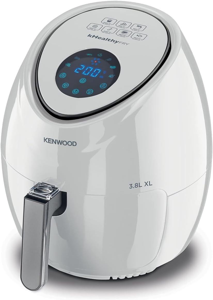 Kenwood 3.8L Digital Air Fryer XL, 1.7Kg ,1500W With Rapid Hot Air Circulation For Frying, Grilling, Broiling, Roasting, Baking And Toasting Hfp30.000Wh, White