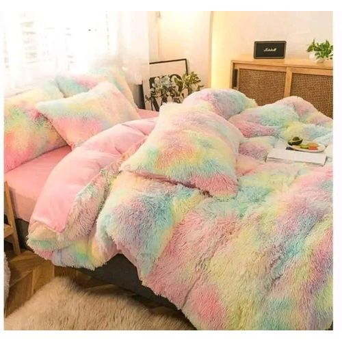 Fluffy Duvet cover 6 by 6 Rainbow